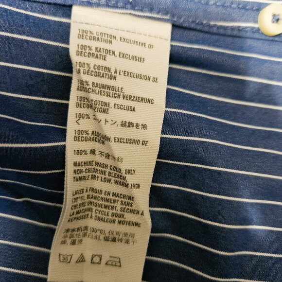 Abercrombie & Fitch Men's Blue and White Minimalist Casual Shirt SZ XXL - Picture 7 of 7